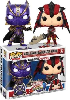 FUNKO Black Panther Vs Monster Hunter (OG) #2-Pack (Marvel Gamerverse) POP! Games