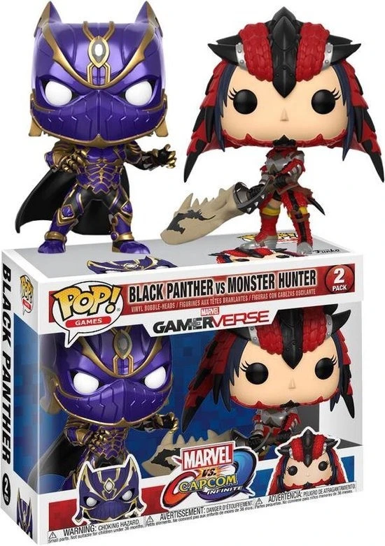 FUNKO Black Panther Vs Monster Hunter (OG) #2-Pack (Marvel Gamerverse) POP! Games 1 FUNKO Black Panther Vs Monster Hunter (OG) #2-Pack (Marvel Gamerverse) POP! Games