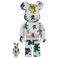 400% & 100% Bearbrick Set - Grateful Dead (Dancing Bears Pattern)
