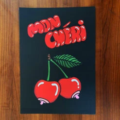 Mon Chéri (Black) Print (A3) By Kloes