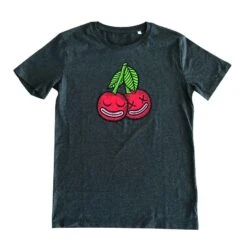 Cherrysh (Dark Heather Grey) T-shirt By Kloes