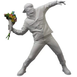 Flower Bomber Sculpture (White) By Banksy X BRANDALISM