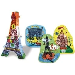 Vilac Eiffel Tower 3 Puzzles By Nathalie Lété