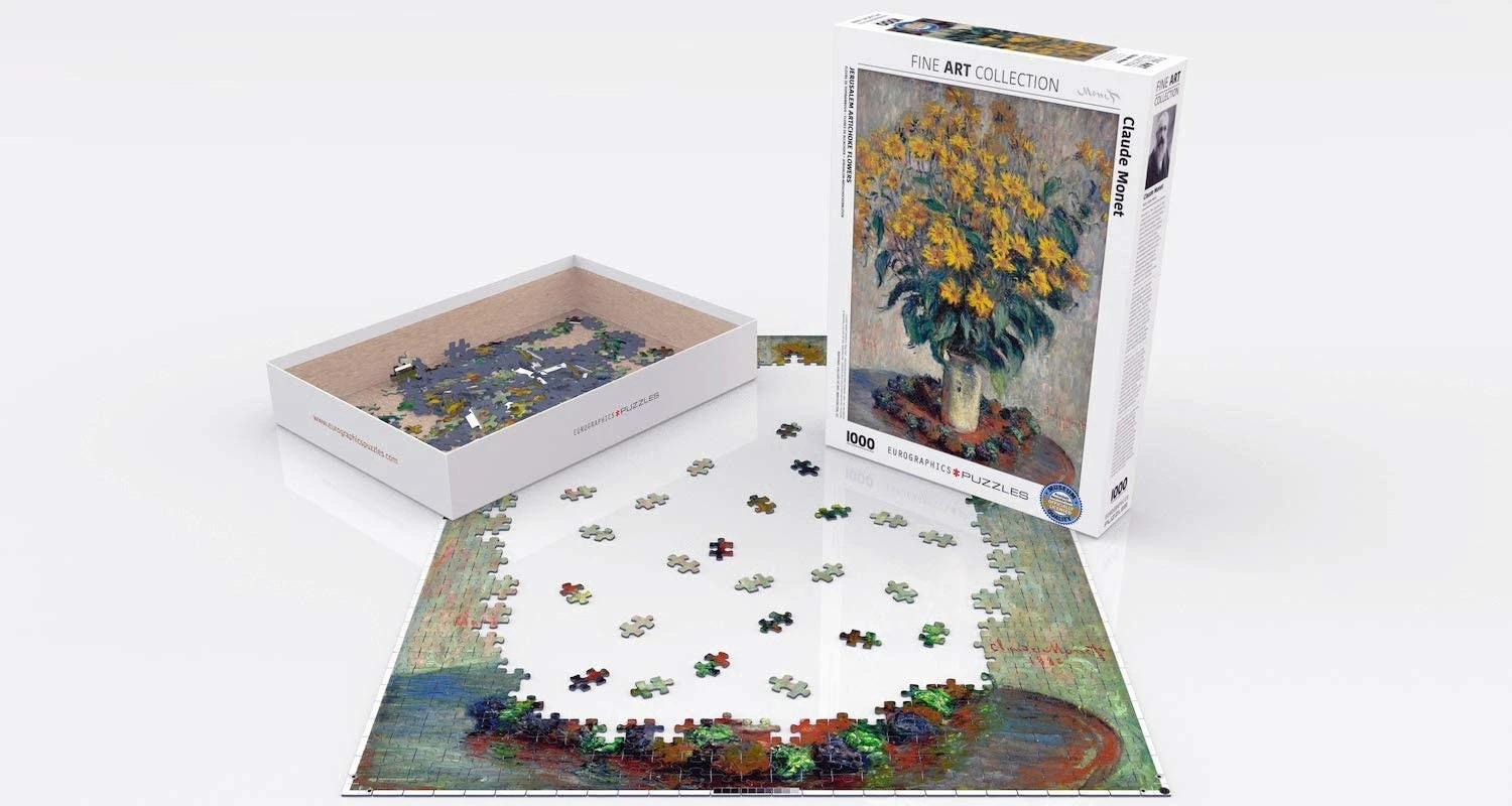 Eurographics Jerusalem Artichoke Flowers Puzzle (1000 Pcs) By Claude Monet 2 Eurographics Jerusalem Artichoke Flowers Puzzle (1000 Pcs) By Claude Monet - Image 2