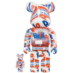 400% & 100% Bearbrick Set - Andy Warhol (Brillo 2022)