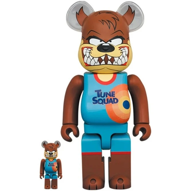 400% & 100% Bearbrick Set - Tasmanian Devil (Space Jam 2)