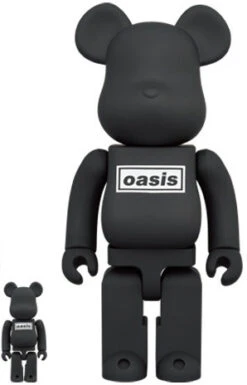 400% & 100% Bearbrick Set - Oasis (Black Rubber)